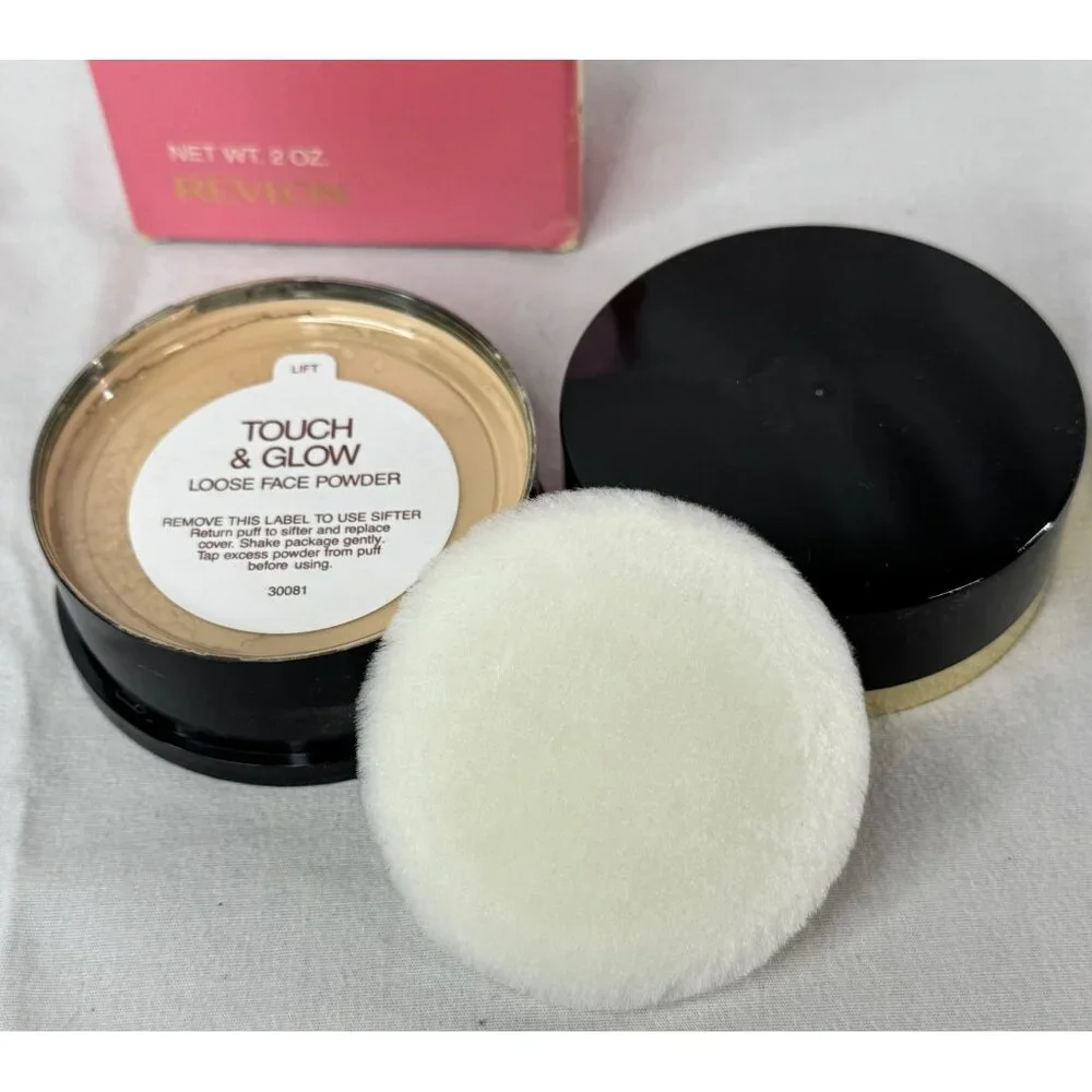 Vintage Revlon Touch & Glow Loose Face Powder Translucent No.1 Light - Med